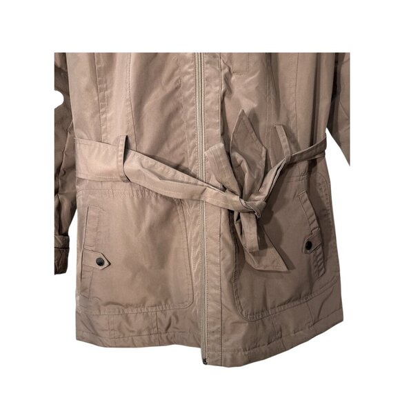 Women's Weather Tamer Tan Quilted Jacket Size Large, Pre-Owned Good Condition - Picture 3 of 12